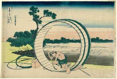 桶屋の富士」と広重さんの「うちわ絵」 葛飾北斎 「名所江戸百景 冨嶽