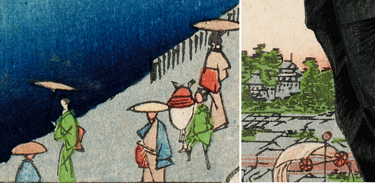 早割り有　歌川広重「名所江戸百景　水道橋駿河台」手描き鯉のぼり1.5mセット Utagawa Hiroshige（歌川広重） 歌川広重「名所江戸百景 水道橋駿河台